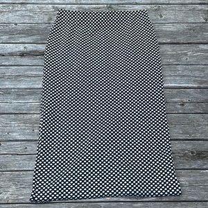 VENUS stretchy pencil skirt black with white polka dots
